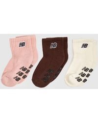 New Balance - Kids Grippers Ankle Socks 3Pk - Lyst