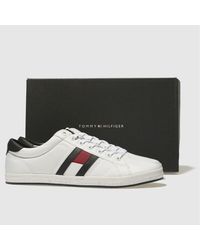 tommy hilfiger white flag trainers