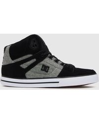 Dc - Pure High Top Wc Trainers In Black & Grey - Lyst