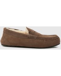 schuh - Stefan Suede Moccasin Slippers - Lyst
