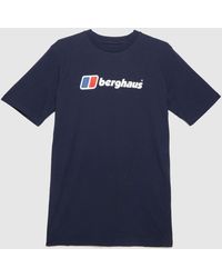 Berghaus Organic Big Logo T-shirt In - Blue