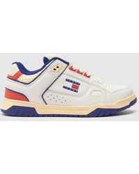 Tommy Hilfiger - Skater Low Trainers In White & Blue - Lyst