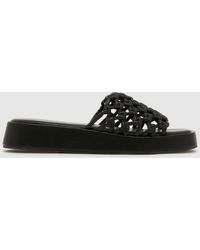 SIMMI - Elena Raffia Slide Sandals - Lyst