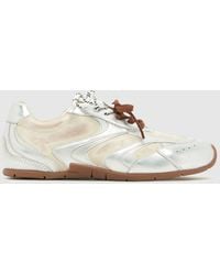 schuh - Mindy Leather Lace Up Trainers - Lyst