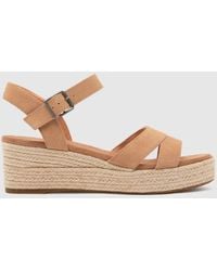 TOMS - Audrey Wedge Sandals In - Lyst