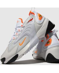 Nike Leather White And Orange Zoom 2k Trainers Lyst