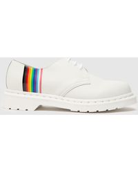 Dr. Martens - 1461 3 Eye Shoe Pride Flat Shoes In White - Lyst