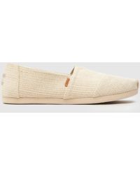 TOMS - Ladies Natural Alpargata Rope Sole Flat Shoes - Lyst