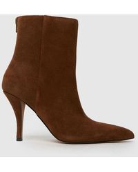 schuh - Betty Suede Heeled Boot Boots - Lyst