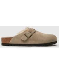 Birkenstock - Boston Shearling Clog Sandals - Lyst