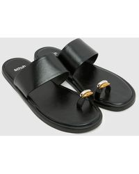 schuh - Thyme Metal Toe Loop Sandals - Lyst