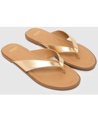 schuh - Thailand Leather Toe Post Sandals - Lyst