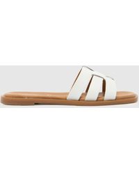 Schuh - Ladies Tierney Leather Slider Sandals - Lyst