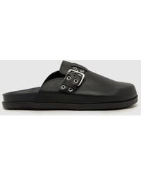 Schuh - Tabbie Leather Closed Toe Mule Sandals In - Lyst