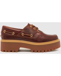 Timberland - Women's Premium Elevated 3 Eye Boat Flat Shoes - Lyst