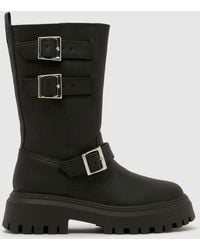 schuh - Danbury Leather Biker Boots - Lyst