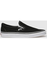 Vans - Classic Slip-on Trainers In Black & White - Lyst