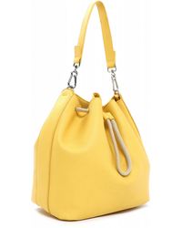 La DoubleJ Geometrische Beuteltasche in Gelb Damen Taschen Bucket Taschen und Geldbörsen 