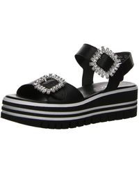 Gabor Plateau Sandalen - Schwarz