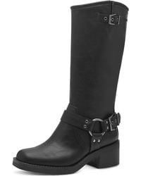 Tamaris - Damen Boots Stiefel Biker 1-25399-43 001 Kunst - Lyst