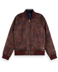 Scotch & Soda - Feather Printed Reversible Bomber Jacket - Lyst