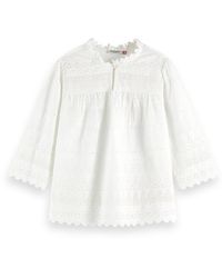 Scotch & Soda - Broderie Anglaise Top - Lyst