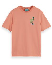 Scotch & Soda - ' Dip Dye Printed T-Shirt - Lyst