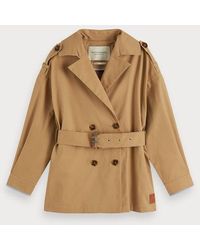 Scotch & Soda Korte Trenchcoat - Groen