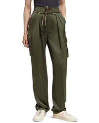 Scotch & Soda - Faye High Rise Relaxed Tapered Leg Paper Bag Utility Pant Pants - Lyst
