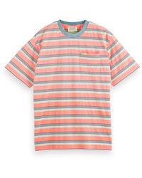 Scotch & Soda - 'Yarn Dye Stripe Pocket T-Shirt - Lyst