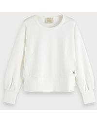 Scotch & Soda Basic Sweater Met Ronde Hals - Wit