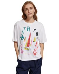 Scotch & Soda - Go With The Flow Printed T-Shirt - Lyst