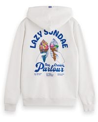 Scotch & Soda - 'Front And Back Artwork Hoodie - Lyst