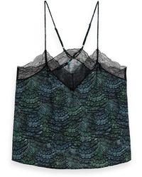 Scotch & Soda - Camisole With Lace Detail - Lyst