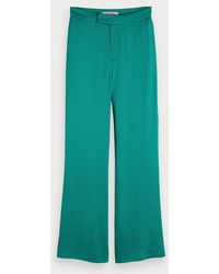 Scotch & Soda Broek Van Viscose Satijn - Groen