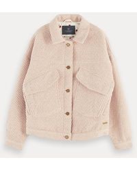 Scotch & Soda Oversized Truckerjack Van Een Wolmix - Naturel