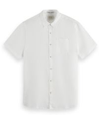Scotch & Soda - 'Short Sleeve Linen Shirt - Lyst