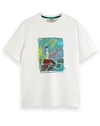 Scotch & Soda - Lighthouse Printed T-Shirt - Lyst