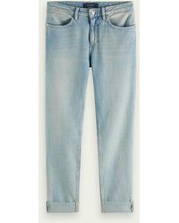 Scotch & Soda Bandit Cropped - Island Souvenir - Blauw