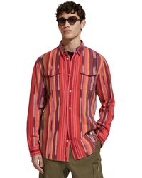 Scotch & Soda - 'Space Dye Stripe Shirt - Lyst