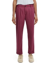 Scotch & Soda - Loose Tapered-Fit Pleated Chino Pants - Lyst