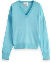 Scotch & Soda - Relaxed V-Neck Pullover - Lyst