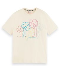 Scotch & Soda - Embroidered Artwork T-Shirt - Lyst