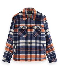 Scotch & Soda - Brushed Wool-Blend Checked Overshirt - Lyst