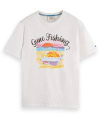Scotch & Soda - 'Gone Fishing Printed T-Shirt - Lyst