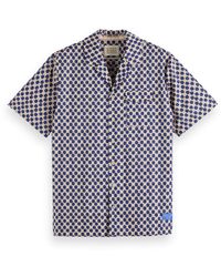 Scotch & Soda - 'Polka Dot Printed Short Sleeve Shirt - Lyst