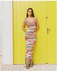 Scotch & Soda - Multicoloured Intarsia Knitted Dress - Lyst