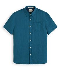 Scotch & Soda - 'Short Sleeve Linen Shirt - Lyst