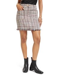 Scotch & Soda - Boucle Tweed High Rise Mini Skirt - Lyst
