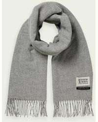 Dames Accessoires voor voor Sjaals en sjaaltjes voor Scotch & Soda Geweven Sjaal Met Print in het Naturel 